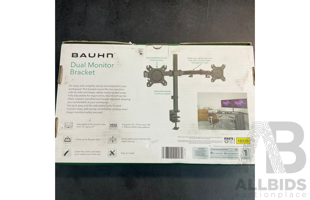 LCD Desktop Mount & BAUHN Gas Spring & Dual Monitor Bracket - Lot of 3