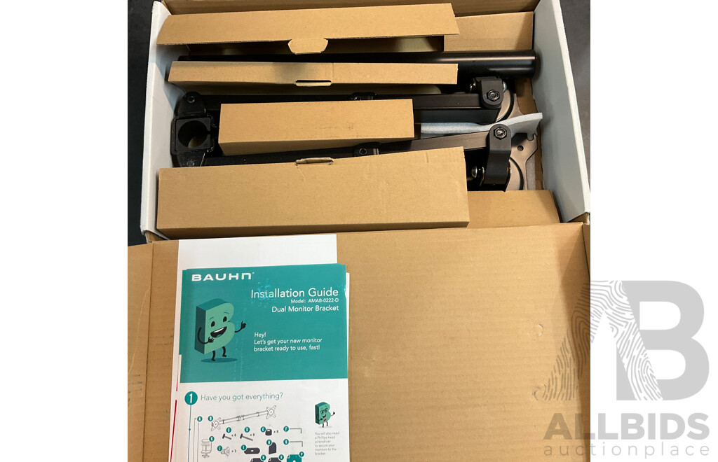 LCD Desktop Mount & BAUHN Gas Spring & Dual Monitor Bracket - Lot of 3