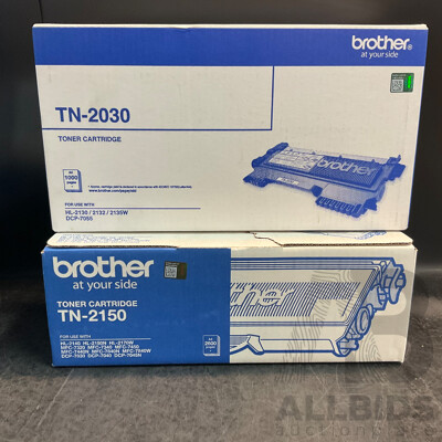 BROTHER TN-2030 & TN2150 Toner Cartridge - Lot of 2 - Brand New