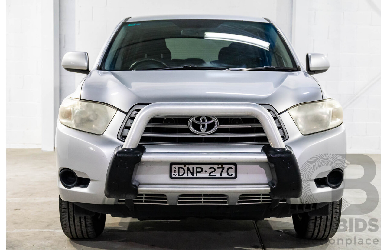 9/2009 Toyota Kluger KX-R (4x4) 7 Seat GSU45R 4d Wagon Silver Pearl V6 3.5L - 7 Seater