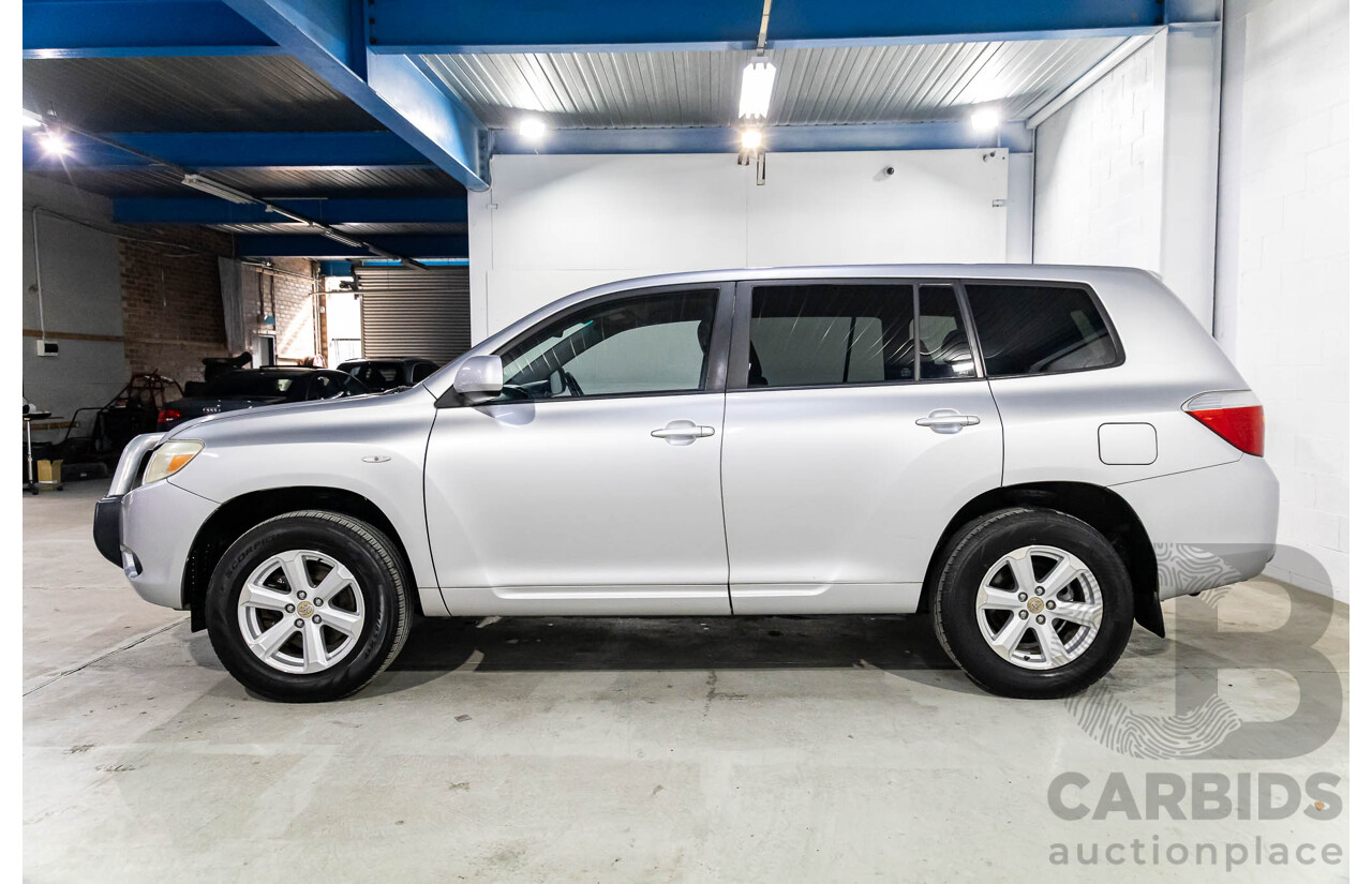9/2009 Toyota Kluger KX-R (4x4) 7 Seat GSU45R 4d Wagon Silver Pearl V6 3.5L - 7 Seater