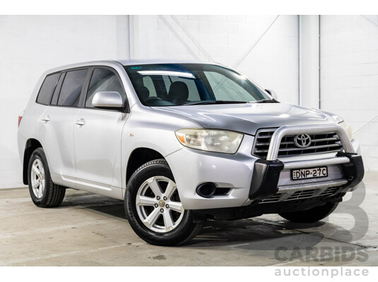 9/2009 Toyota Kluger KX-R (4x4) 7 Seat GSU45R 4d Wagon Silver Pearl V6 3.5L - 7 Seater