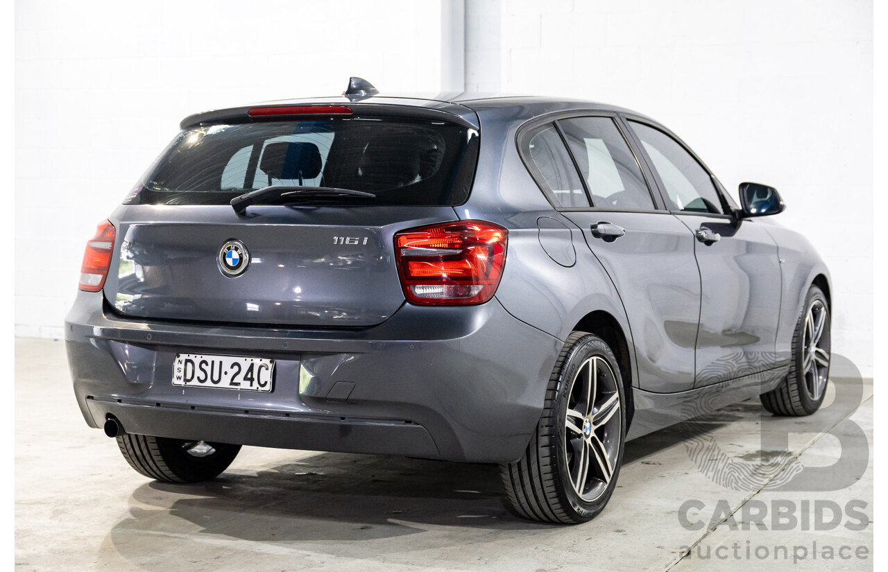 3/2014 BMW 116i Sportline F20 MY13 5d Hatchback Mineral Grey Metallic Turbo 1.6L