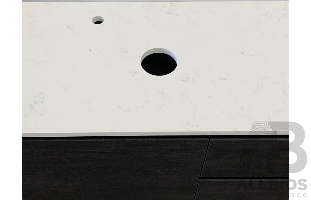 Marquis 900mm Wallmount Vanity - Estella Oak - RH Drawers - New(Ex Display)