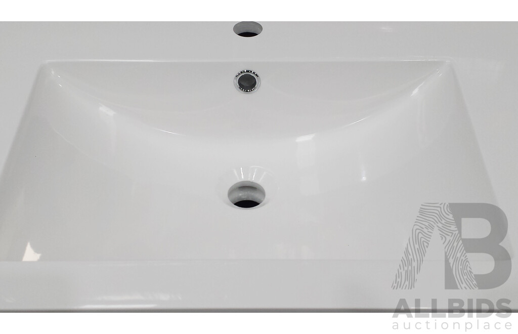 Marquis 900mm Wallmount Vanity - LH Draws - with Davos Basin Top - Brand New
