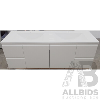 Marquis Nova 1800mm Wallmount Vanity - White - New