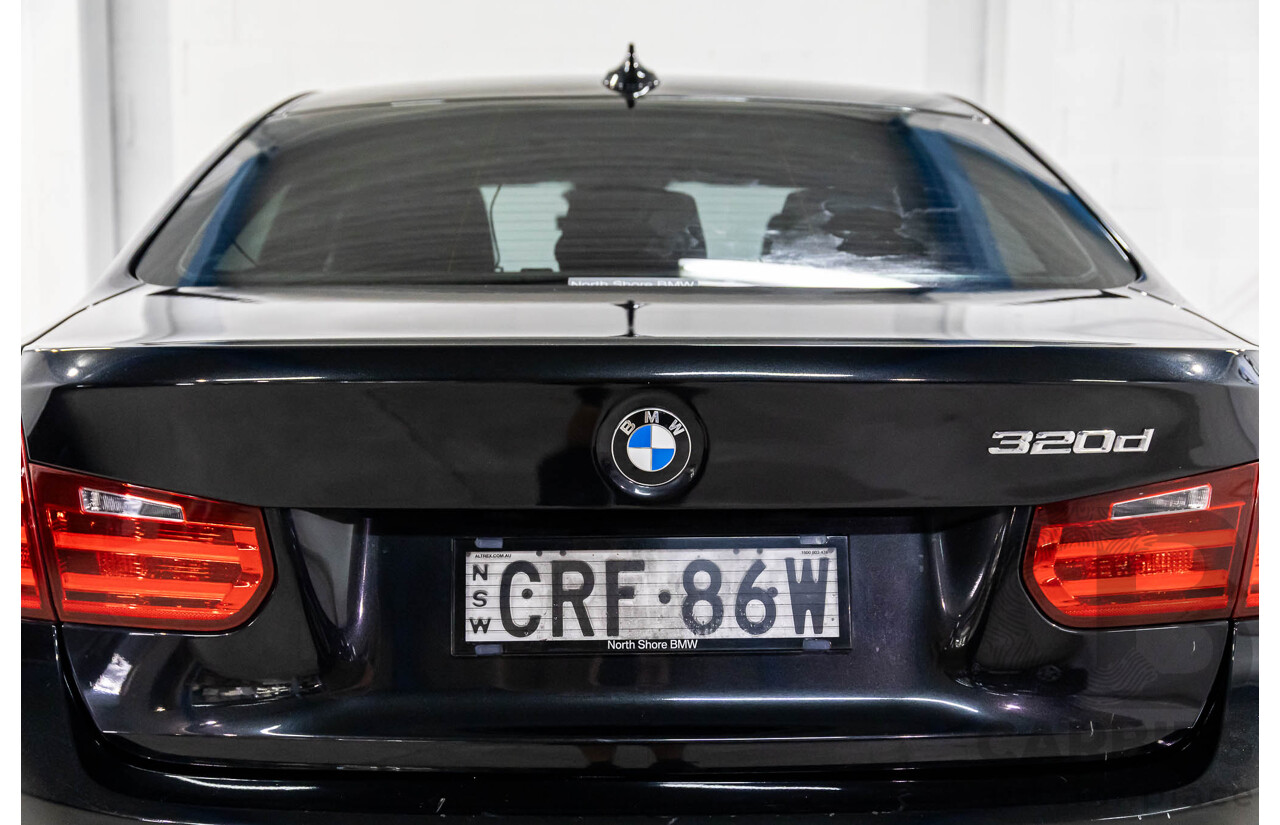 1/2013 BMW 320d Sport F30 4d Sedan Black Sapphire Metallic Turbo Diesel 2.0L