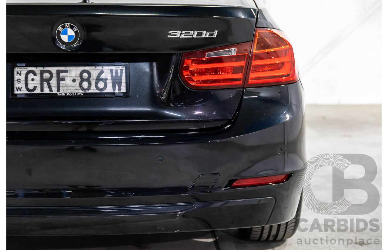 1/2013 BMW 320d Sport F30 4d Sedan Black Sapphire Metallic Turbo Diesel 2.0L