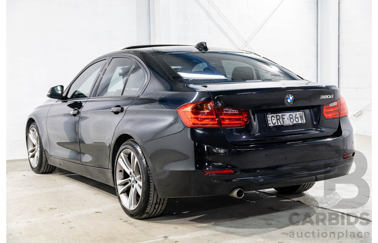 1/2013 BMW 320d Sport F30 4d Sedan Black Sapphire Metallic Turbo Diesel 2.0L