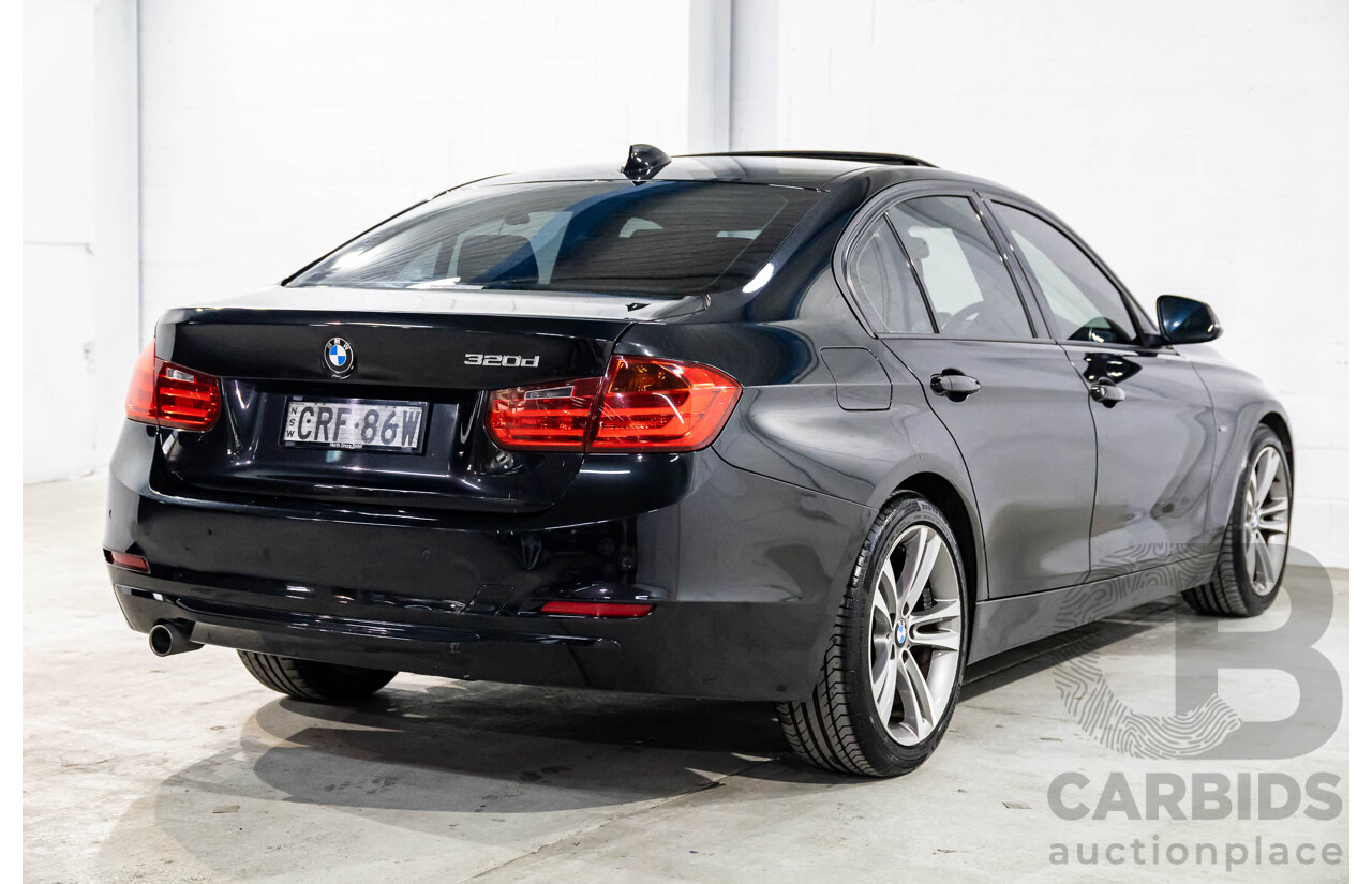1/2013 BMW 320d Sport F30 4d Sedan Black Sapphire Metallic Turbo Diesel 2.0L