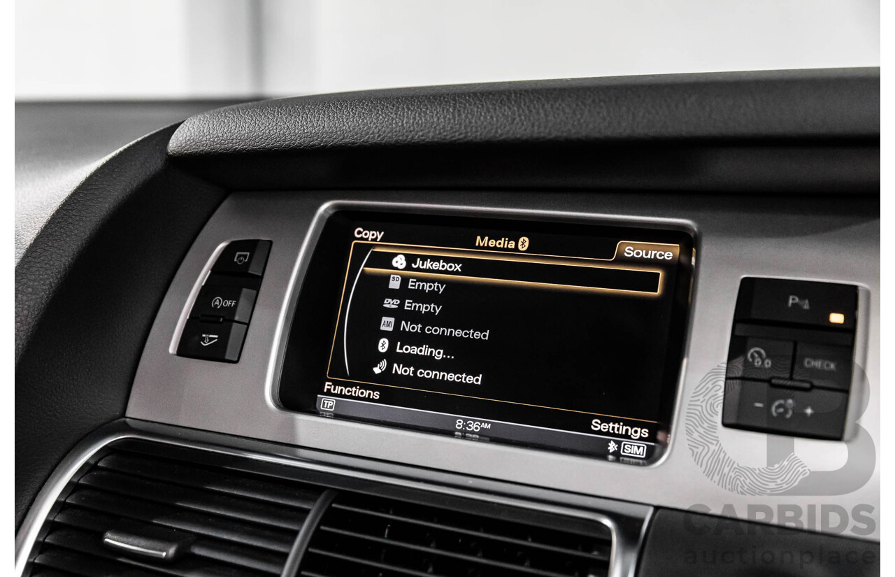 5/2013 Audi Q7 3.0 TDI Quattro (AWD) MY13 4d Wagon Orca Black Metallic Turbo Diesel 3.0L