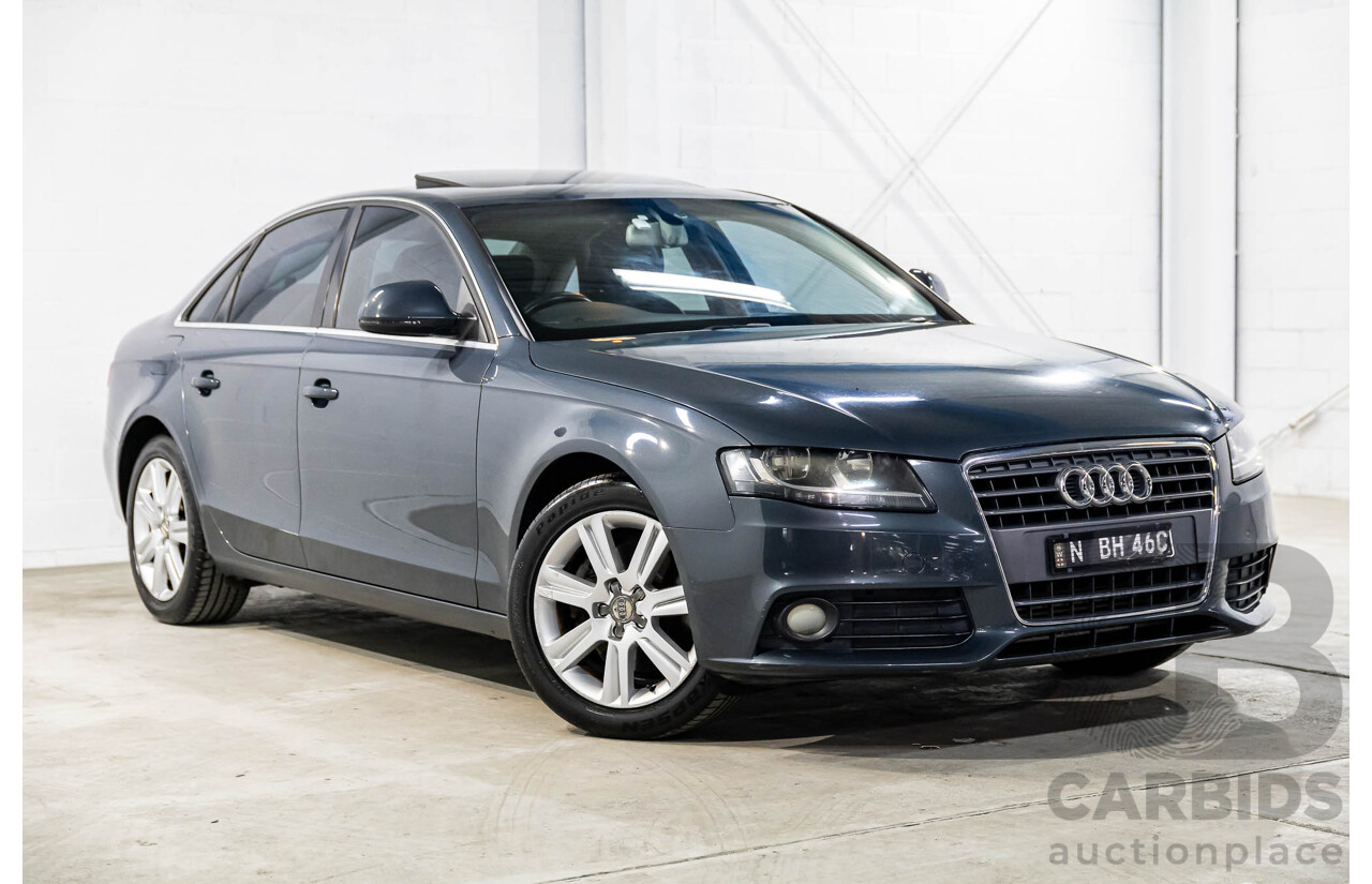 6/2008 Audi A4 1.8 TFSI B8 (8K) 4d Sedan Meteor Grey Pearl Turbo 1.8L