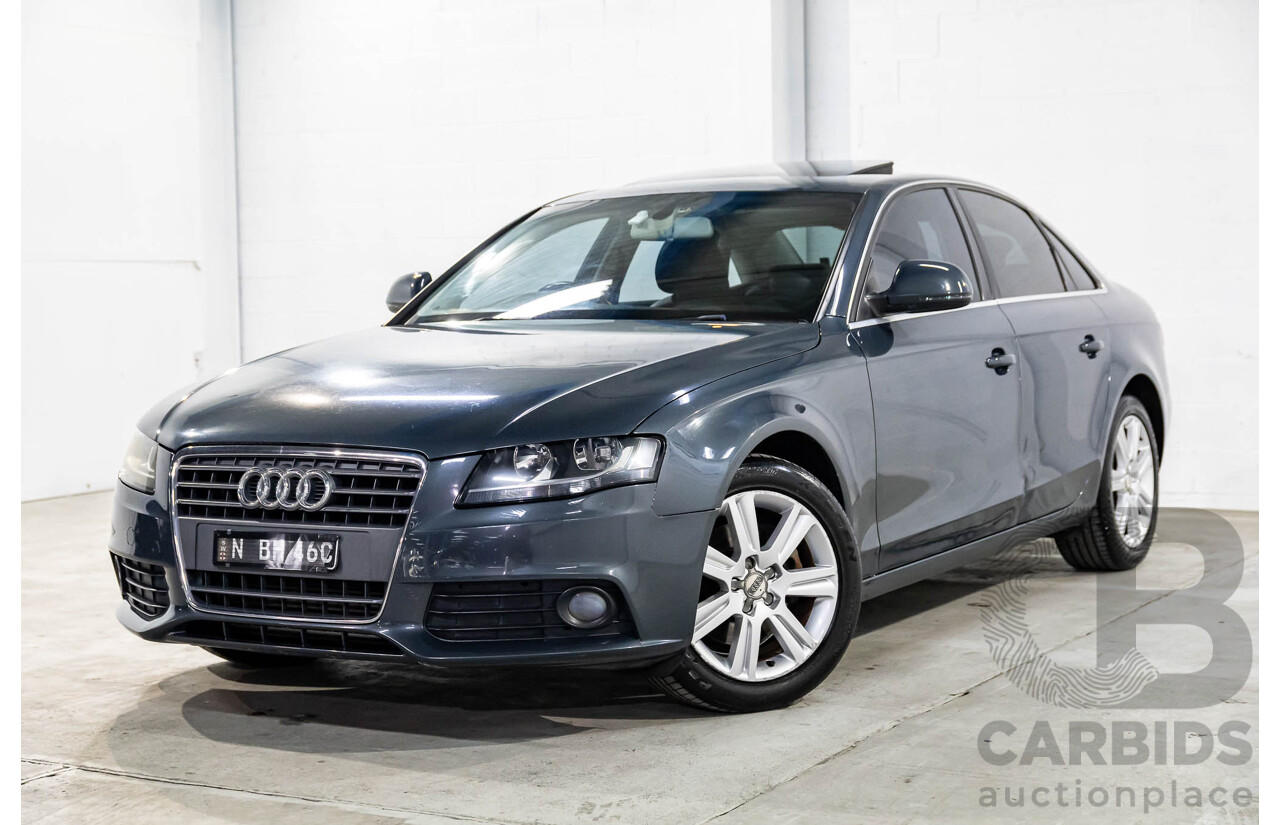 6/2008 Audi A4 1.8 TFSI B8 (8K) 4d Sedan Meteor Grey Pearl Turbo 1.8L