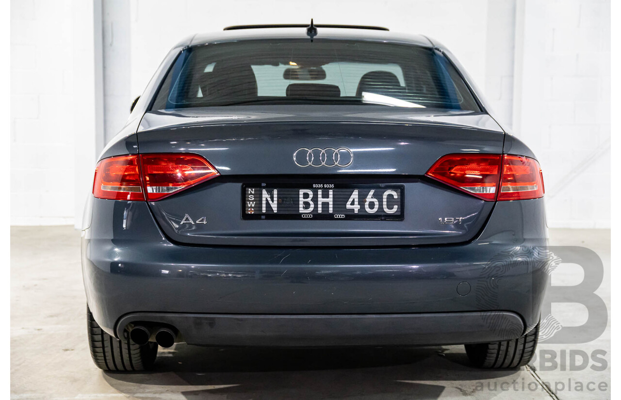 6/2008 Audi A4 1.8 TFSI B8 (8K) 4d Sedan Meteor Grey Pearl Turbo 1.8L