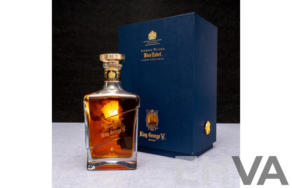 Johnnie Walker Blue Label King George V Edition Blended Scotch Whiskey in Presentation Box