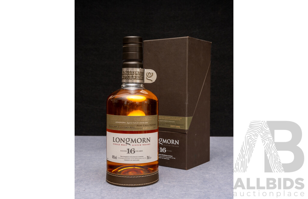 Longmorn 16yr Old Single Malt Scotch Whiskey in Presentation Box