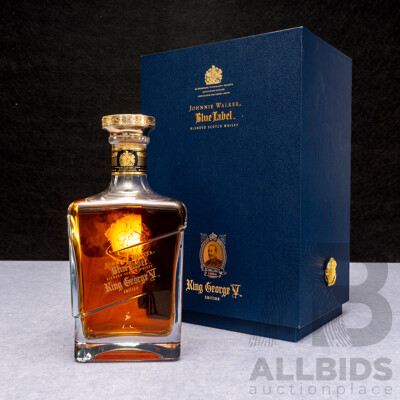 Johnnie Walker Blue Label King George V Edition Blended Scotch Whiskey in Presentation Box