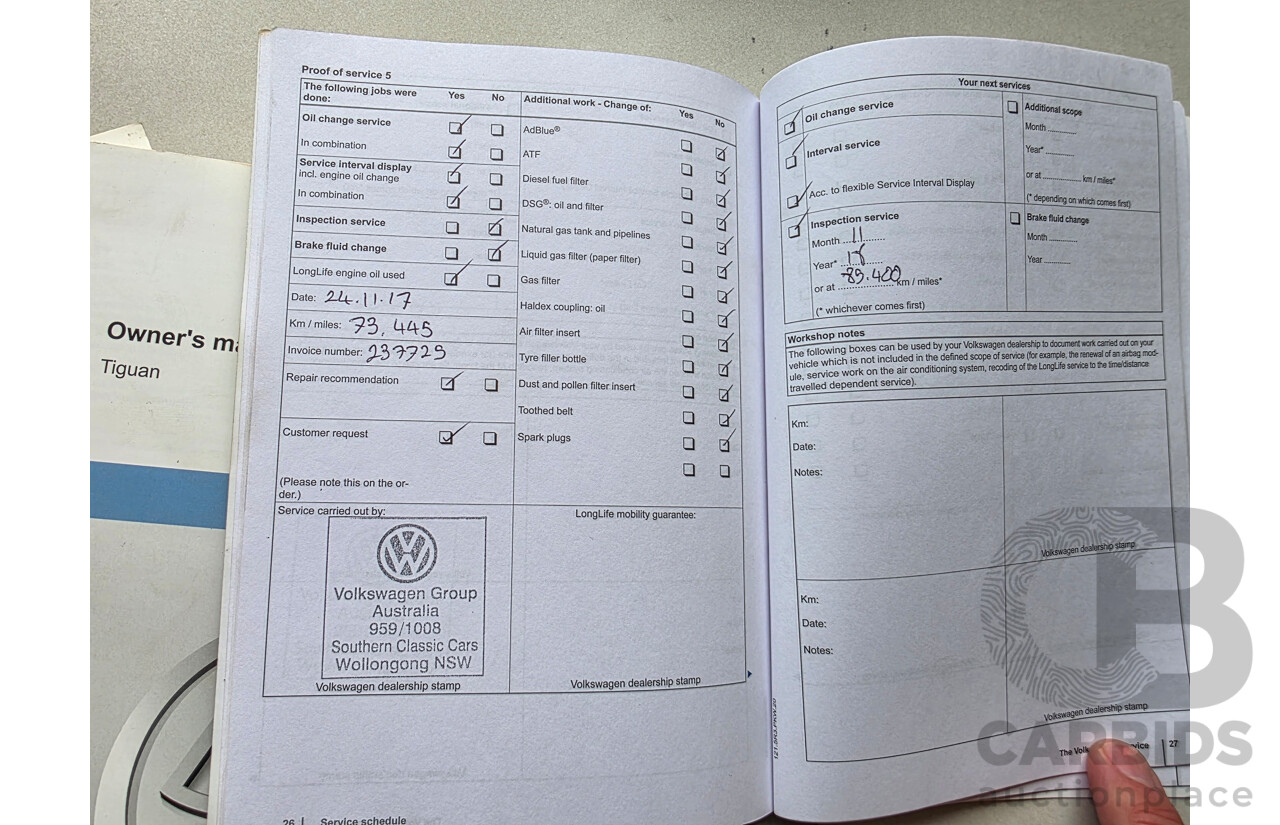 10/2011 Volkswagen Tiguan 103 TDI 5NC MY11 4d Wagon Black 2.0L