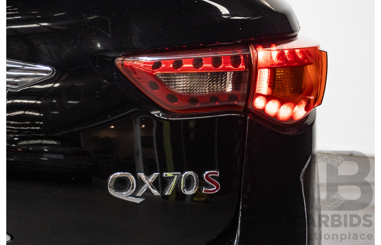 10/2016 Infiniti QX70 3.0D S Premium (AWD) 4d Wagon Obsidian Black Metallic Turbo Diesel V6 3.0L