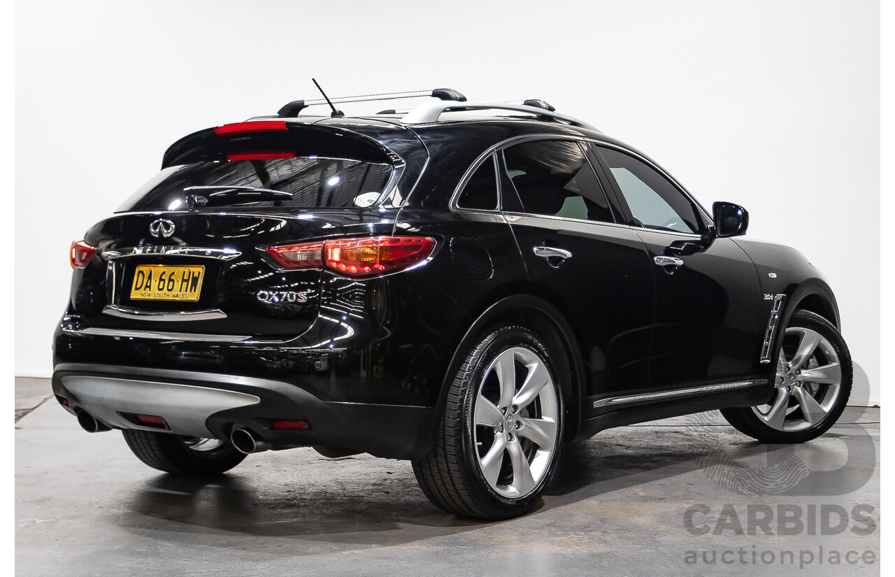 10/2016 Infiniti QX70 3.0D S Premium (AWD) 4d Wagon Obsidian Black Metallic Turbo Diesel V6 3.0L