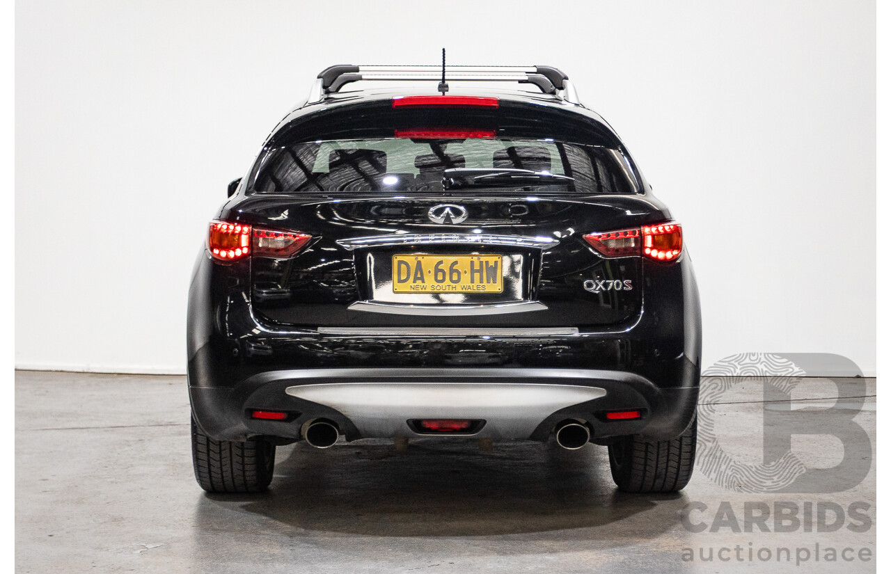 10/2016 Infiniti QX70 3.0D S Premium (AWD) 4d Wagon Obsidian Black Metallic Turbo Diesel V6 3.0L