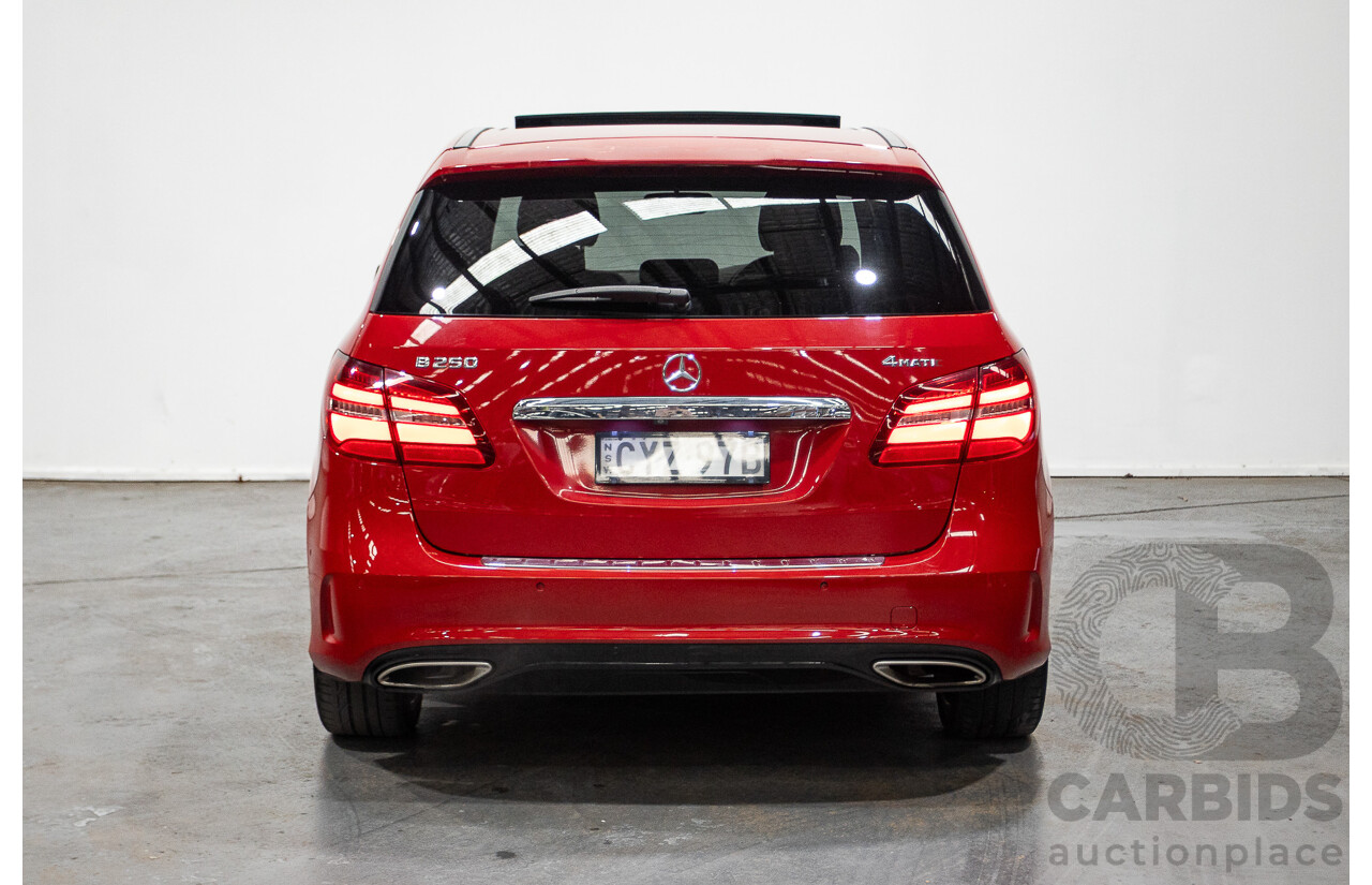 5/2015 Mercedes-Benz B250 4matic 246 MY15 5d Hatchback Jupiter Red Turbo 2.0L