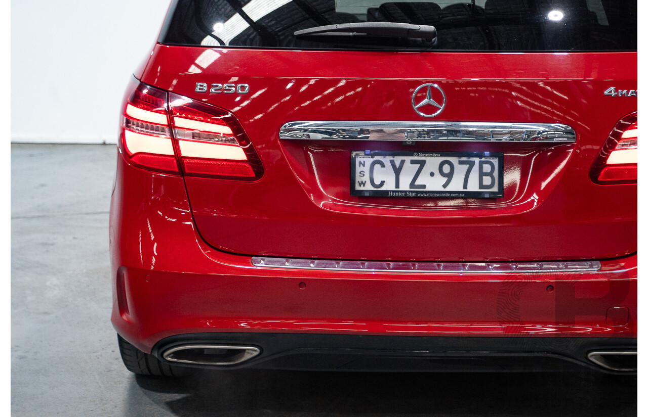 5/2015 Mercedes-Benz B250 4matic 246 MY15 5d Hatchback Jupiter Red Turbo 2.0L