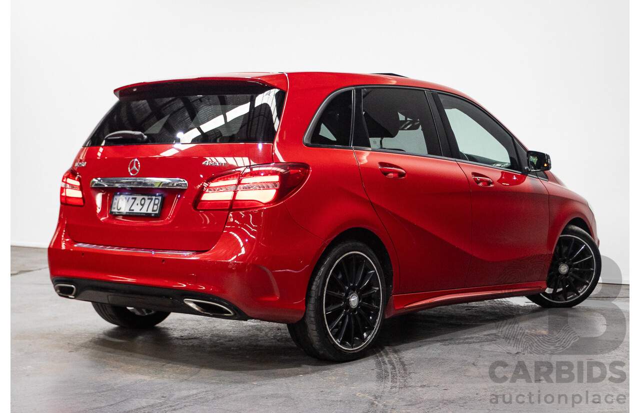 5/2015 Mercedes-Benz B250 4matic 246 MY15 5d Hatchback Jupiter Red Turbo 2.0L