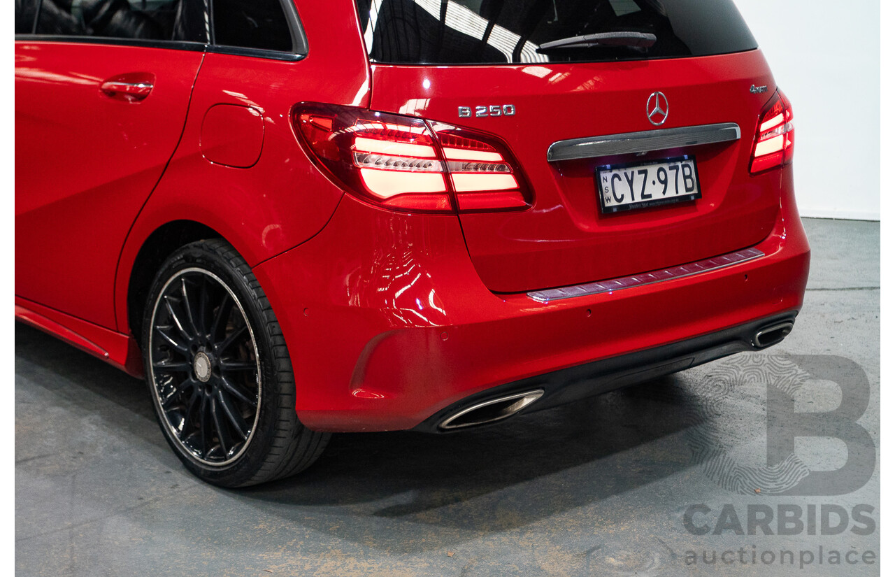 5/2015 Mercedes-Benz B250 4matic 246 MY15 5d Hatchback Jupiter Red Turbo 2.0L