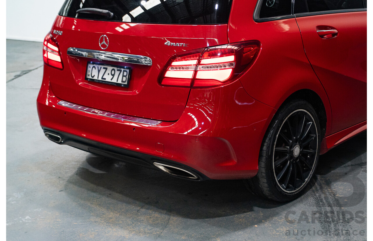 5/2015 Mercedes-Benz B250 4matic 246 MY15 5d Hatchback Jupiter Red Turbo 2.0L