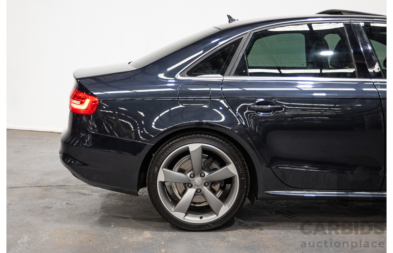 2/2015 Audi A4 2.0 TFSI Ambition Quattro B8 (8K) MY15 4d Sedan Moon light Blue Turbo 2.0L