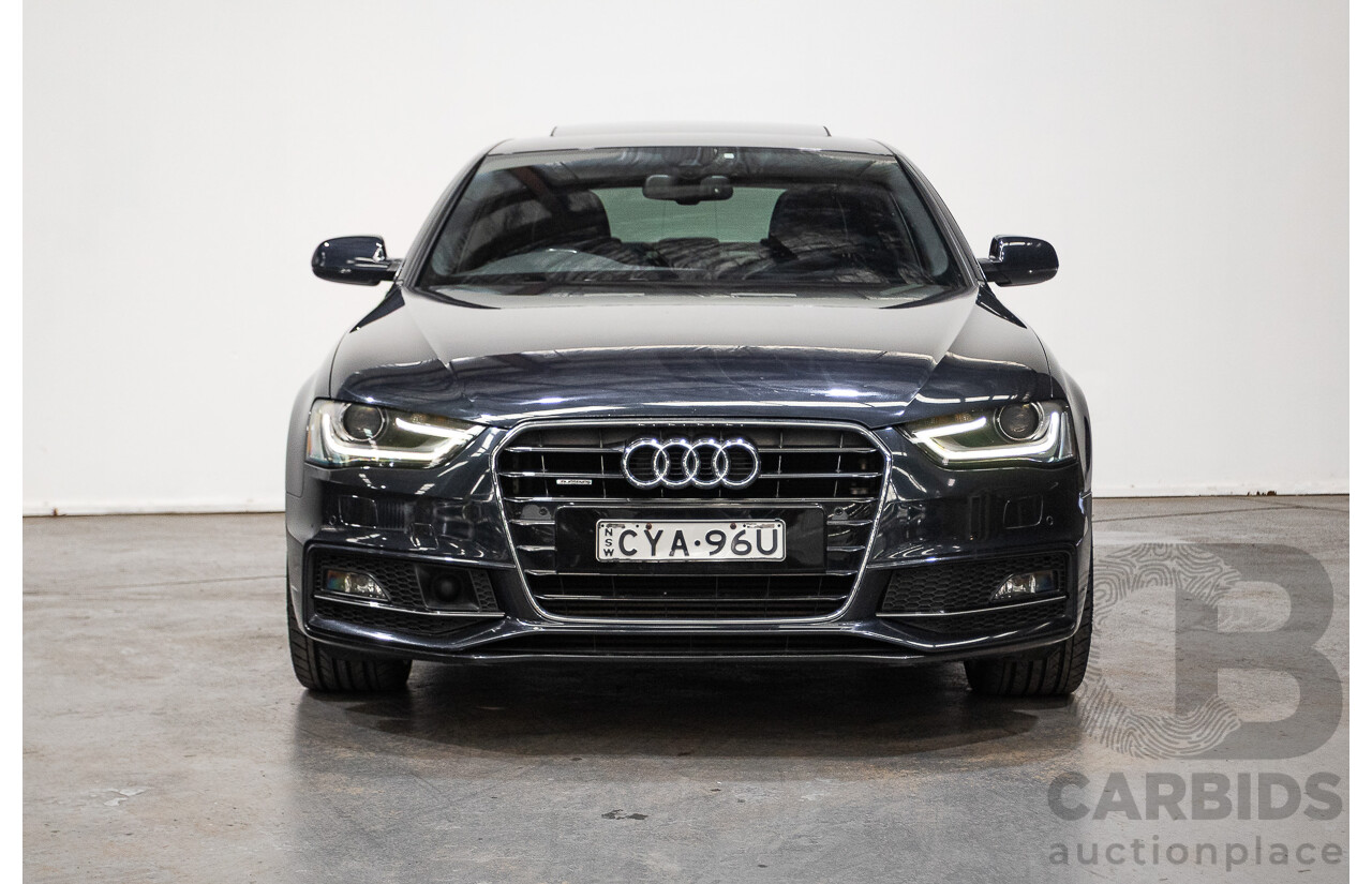 2/2015 Audi A4 2.0 TFSI Ambition Quattro B8 (8K) MY15 4d Sedan Moon light Blue Turbo 2.0L