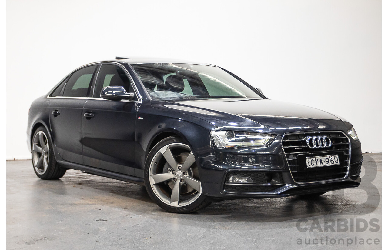 2/2015 Audi A4 2.0 TFSI Ambition Quattro B8 (8K) MY15 4d Sedan Moon light Blue Turbo 2.0L