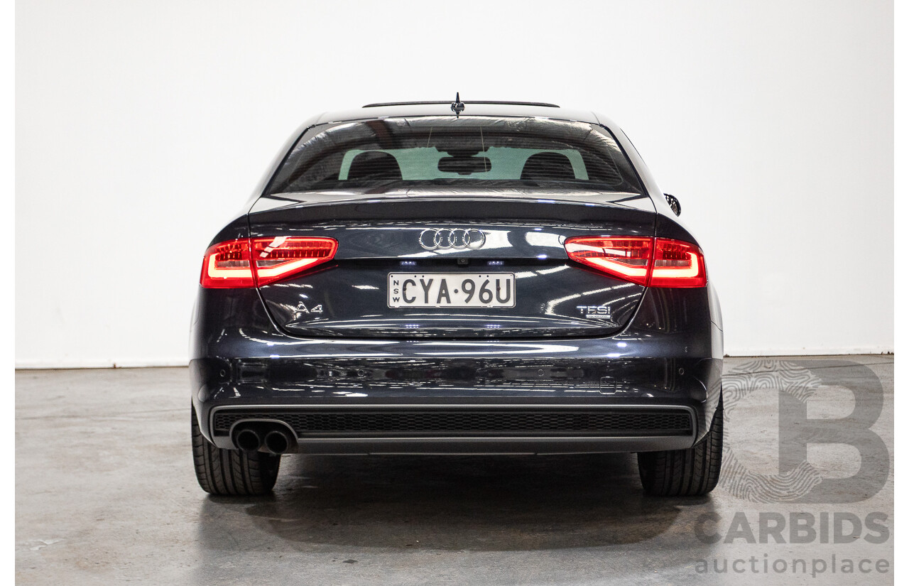 2/2015 Audi A4 2.0 TFSI Ambition Quattro B8 (8K) MY15 4d Sedan Moon light Blue Turbo 2.0L