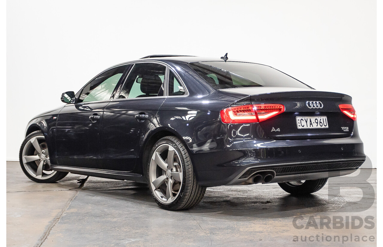 2/2015 Audi A4 2.0 TFSI Ambition Quattro B8 (8K) MY15 4d Sedan Moon light Blue Turbo 2.0L