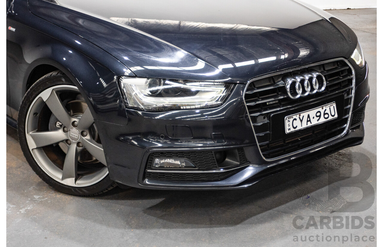 2/2015 Audi A4 2.0 TFSI Ambition Quattro B8 (8K) MY15 4d Sedan Moon light Blue Turbo 2.0L