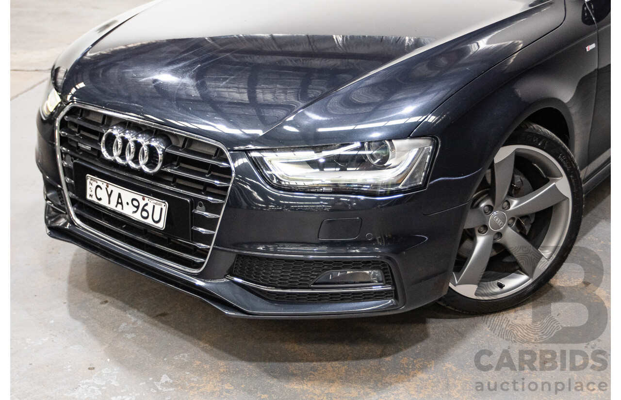 2/2015 Audi A4 2.0 TFSI Ambition Quattro B8 (8K) MY15 4d Sedan Moon light Blue Turbo 2.0L