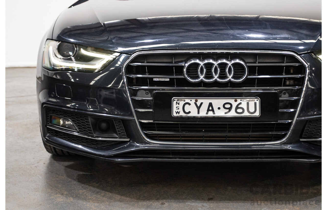 2/2015 Audi A4 2.0 TFSI Ambition Quattro B8 (8K) MY15 4d Sedan Moon light Blue Turbo 2.0L