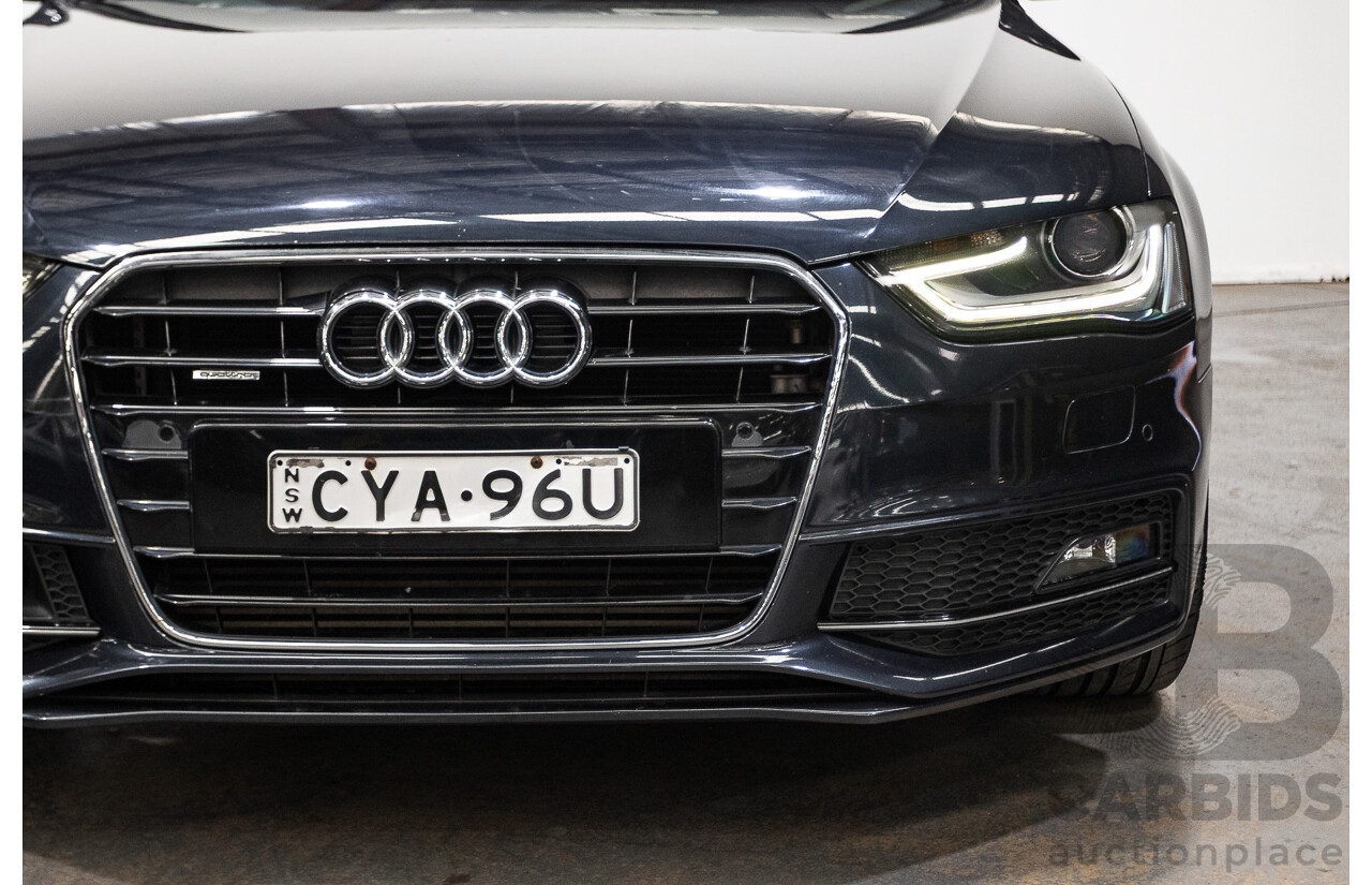 2/2015 Audi A4 2.0 TFSI Ambition Quattro B8 (8K) MY15 4d Sedan Moon light Blue Turbo 2.0L