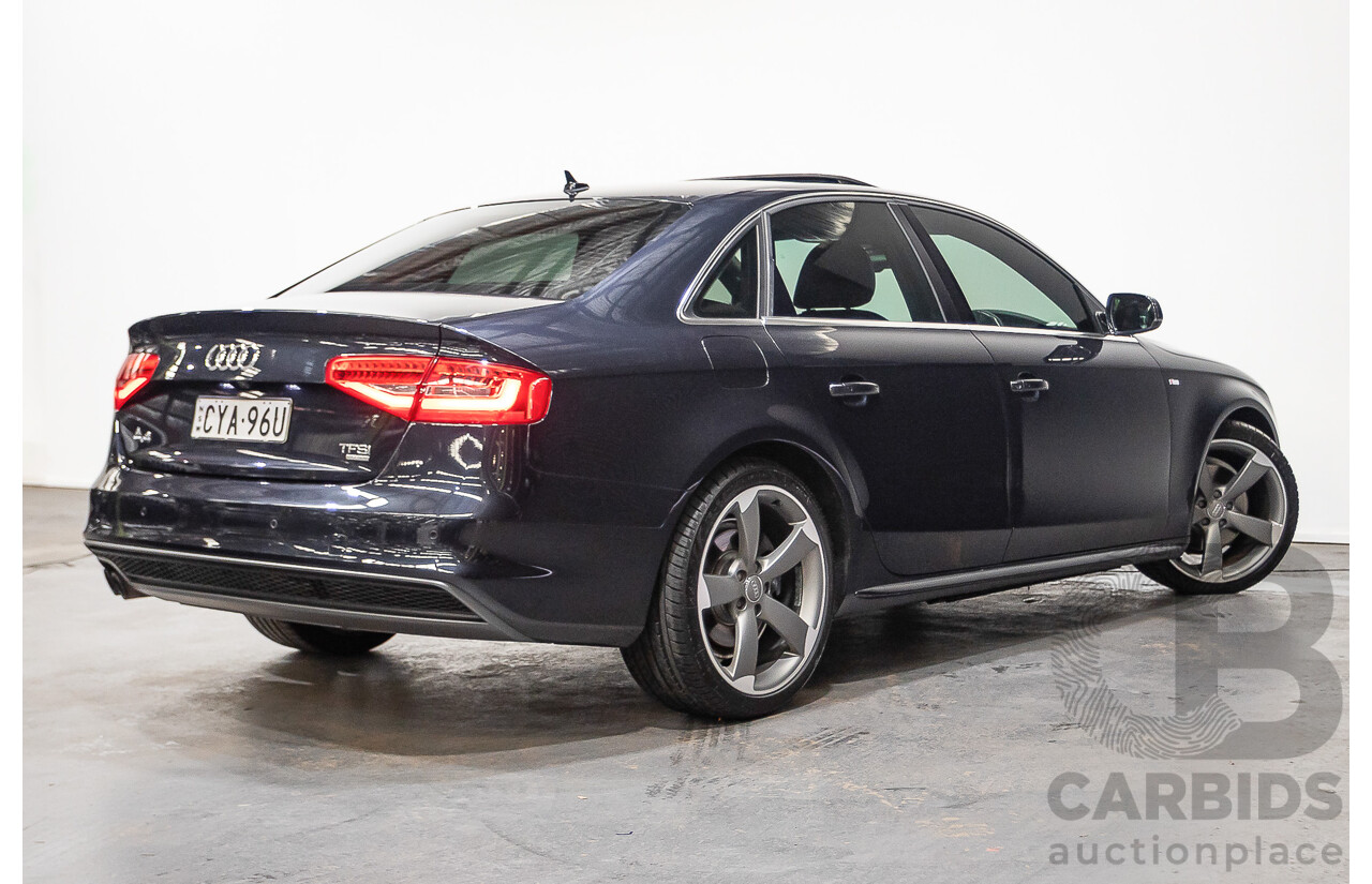 2/2015 Audi A4 2.0 TFSI Ambition Quattro B8 (8K) MY15 4d Sedan Moon light Blue Turbo 2.0L