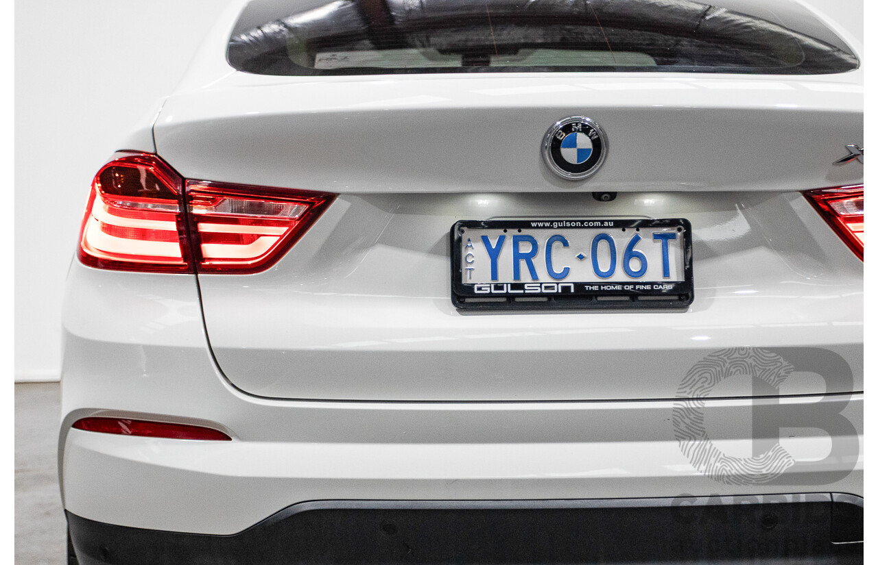 07/2016 BMW X4 Xdrive 20d (AWD) F26 MY16 5D Coupe White Turbo Diesel 2.0L