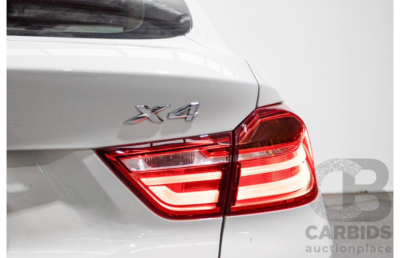 07/2016 BMW X4 Xdrive 20d (AWD) F26 MY16 5D Coupe White Turbo Diesel 2.0L