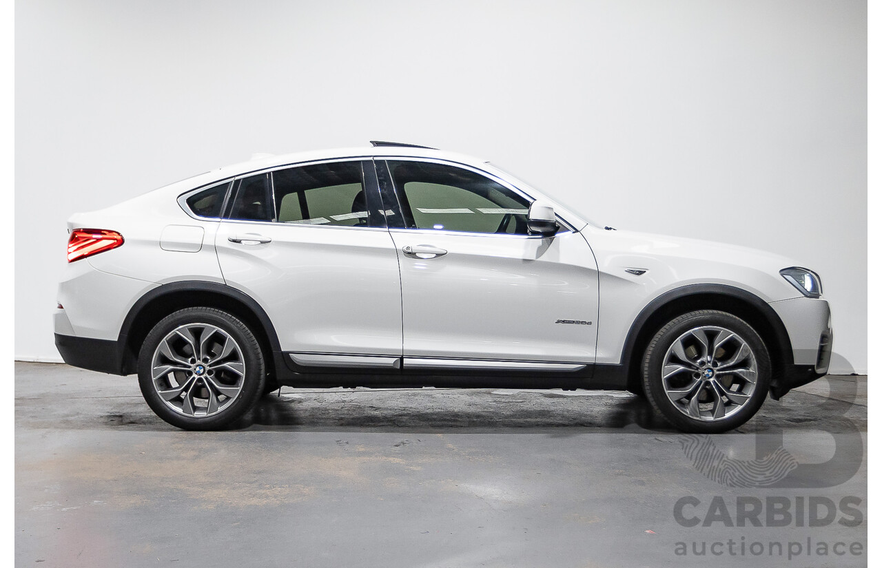 07/2016 BMW X4 Xdrive 20d (AWD) F26 MY16 5D Coupe White Turbo Diesel 2.0L