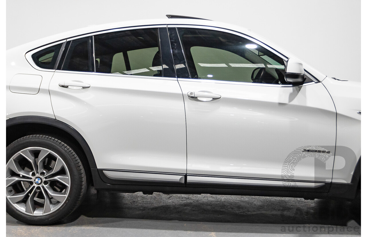 07/2016 BMW X4 Xdrive 20d (AWD) F26 MY16 5D Coupe White Turbo Diesel 2.0L