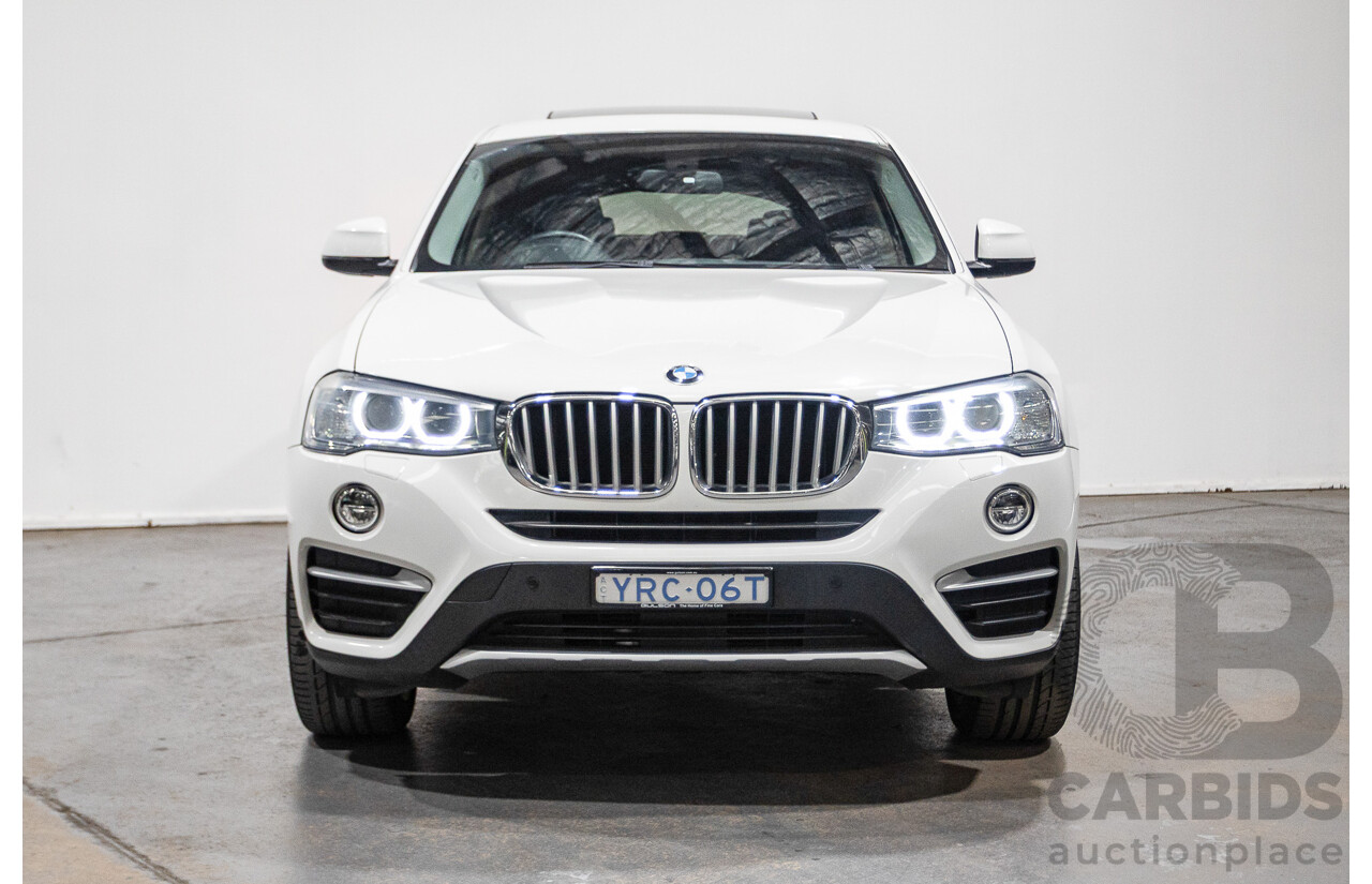 07/2016 BMW X4 Xdrive 20d (AWD) F26 MY16 5D Coupe White Turbo Diesel 2.0L