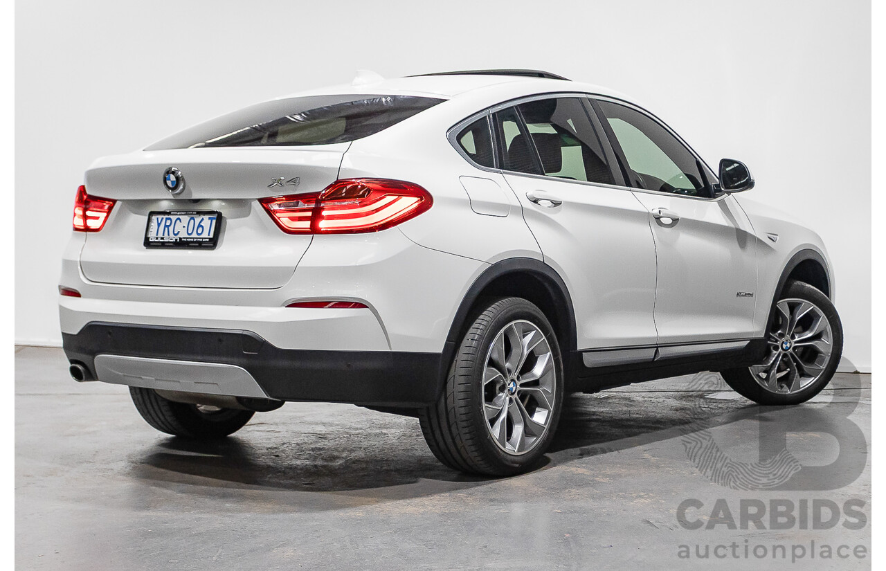 07/2016 BMW X4 Xdrive 20d (AWD) F26 MY16 5D Coupe White Turbo Diesel 2.0L