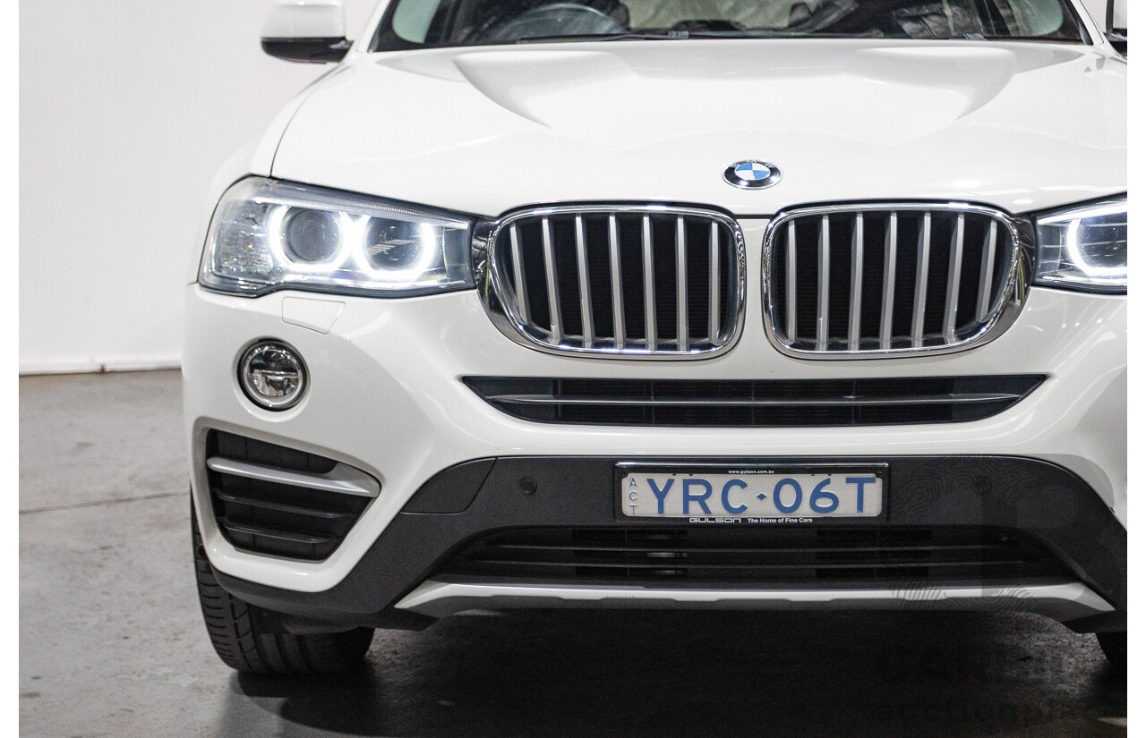 07/2016 BMW X4 Xdrive 20d (AWD) F26 MY16 5D Coupe White Turbo Diesel 2.0L