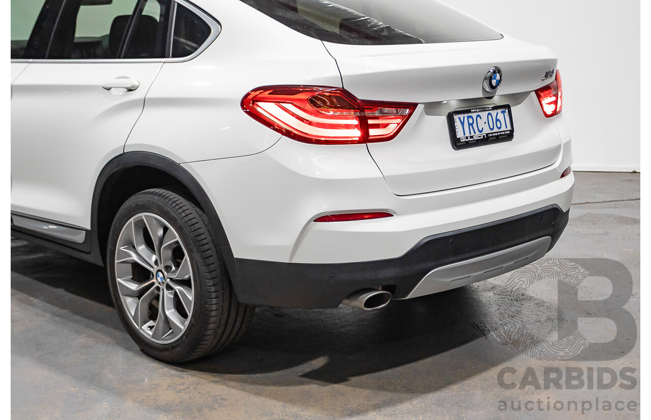 07/2016 BMW X4 Xdrive 20d (AWD) F26 MY16 5D Coupe White Turbo Diesel 2.0L