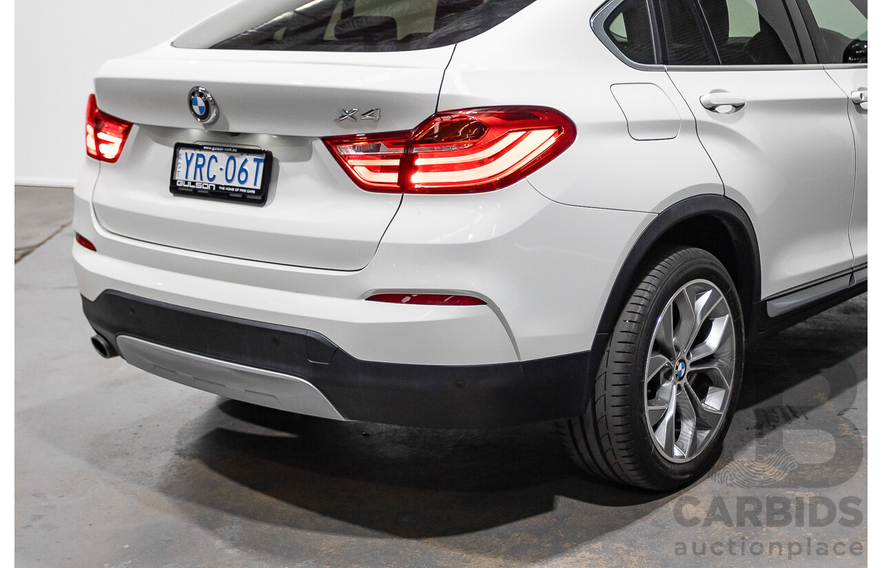 07/2016 BMW X4 Xdrive 20d (AWD) F26 MY16 5D Coupe White Turbo Diesel 2.0L