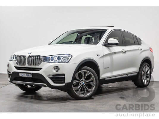 07/2016 BMW X4 Xdrive 20d (AWD) F26 MY16 5D Coupe White Turbo Diesel 2.0L